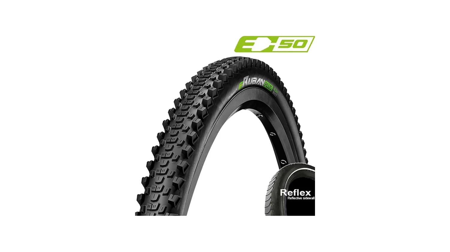 PNEU 26X2.30 CONTINENTAL E RUBAN PLUS FLANC REFLI